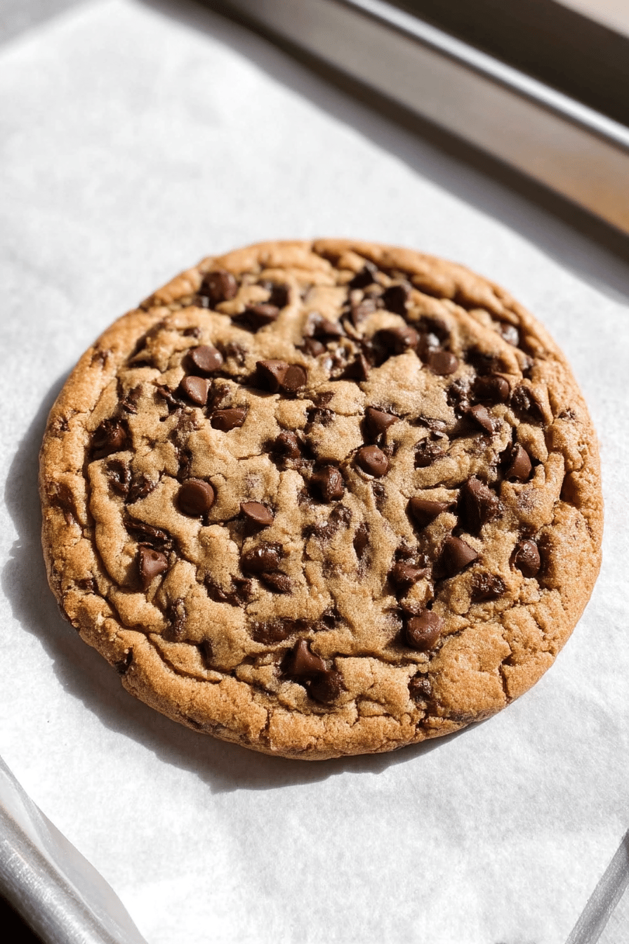 giant chocolate chip cookie