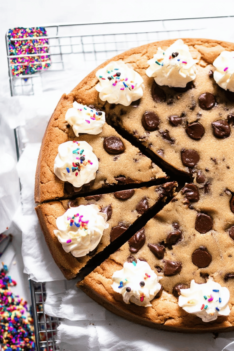 giant chocolate chip cookie cake