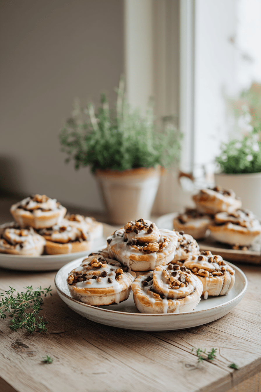 mini pie crust cinnamon rolls