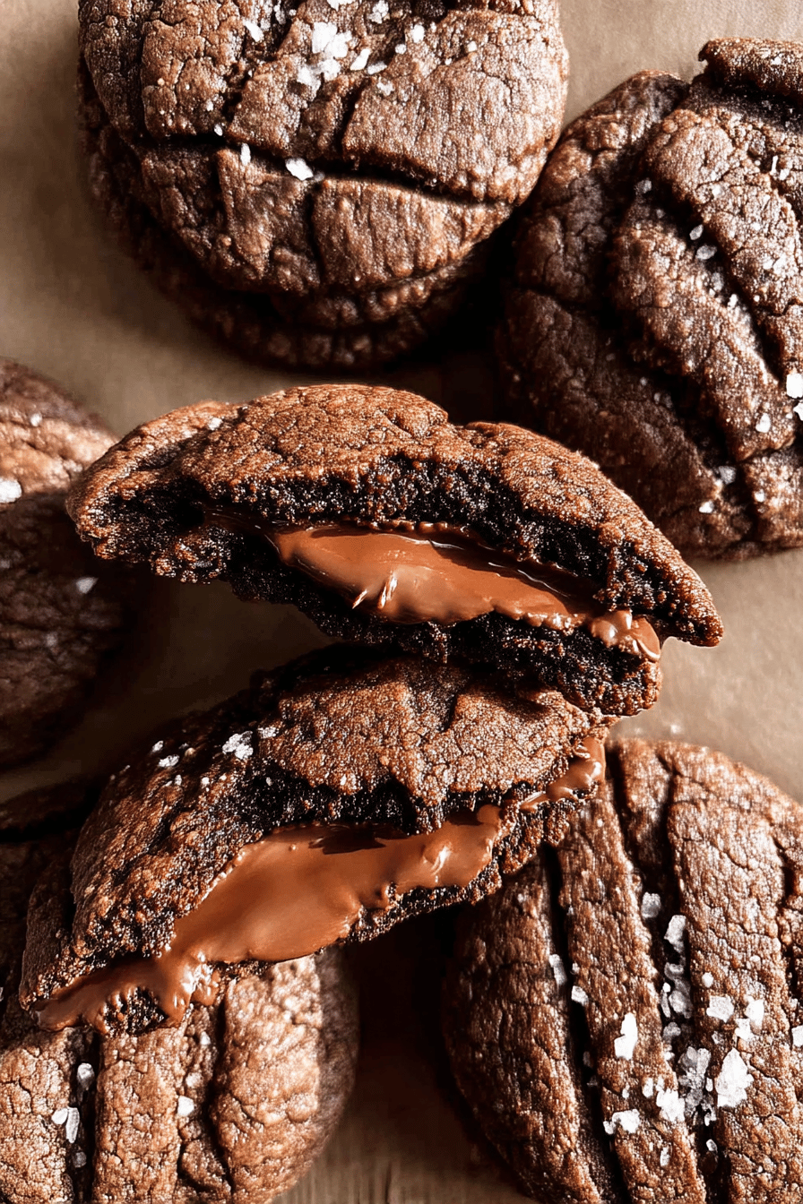 nutella chocolate lava cookies