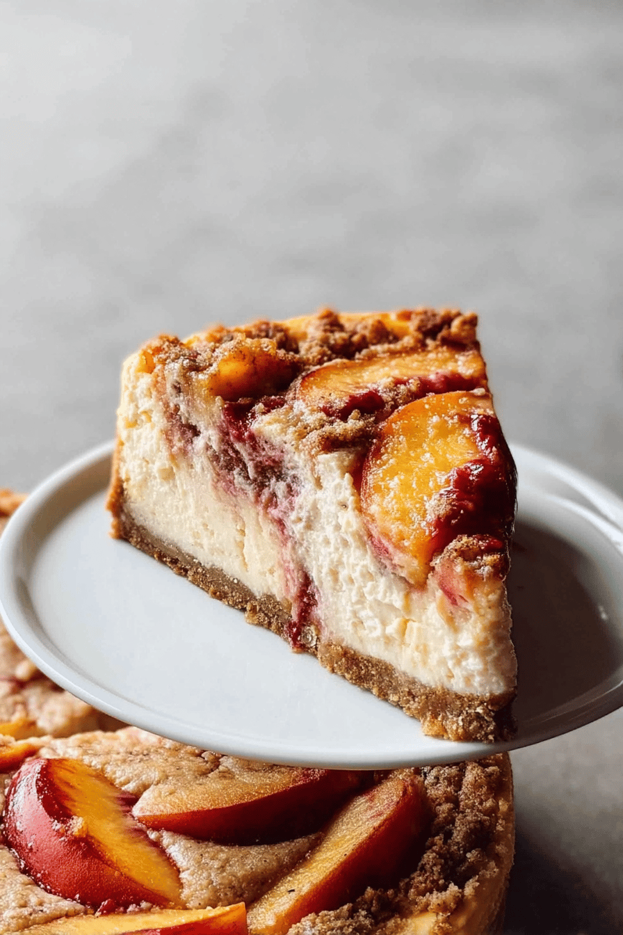 peach cobbler cheesecake