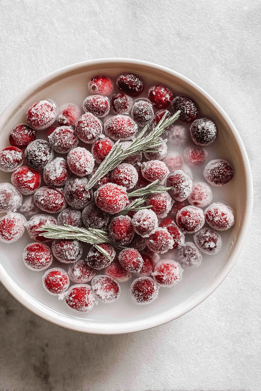 sugared cranberries