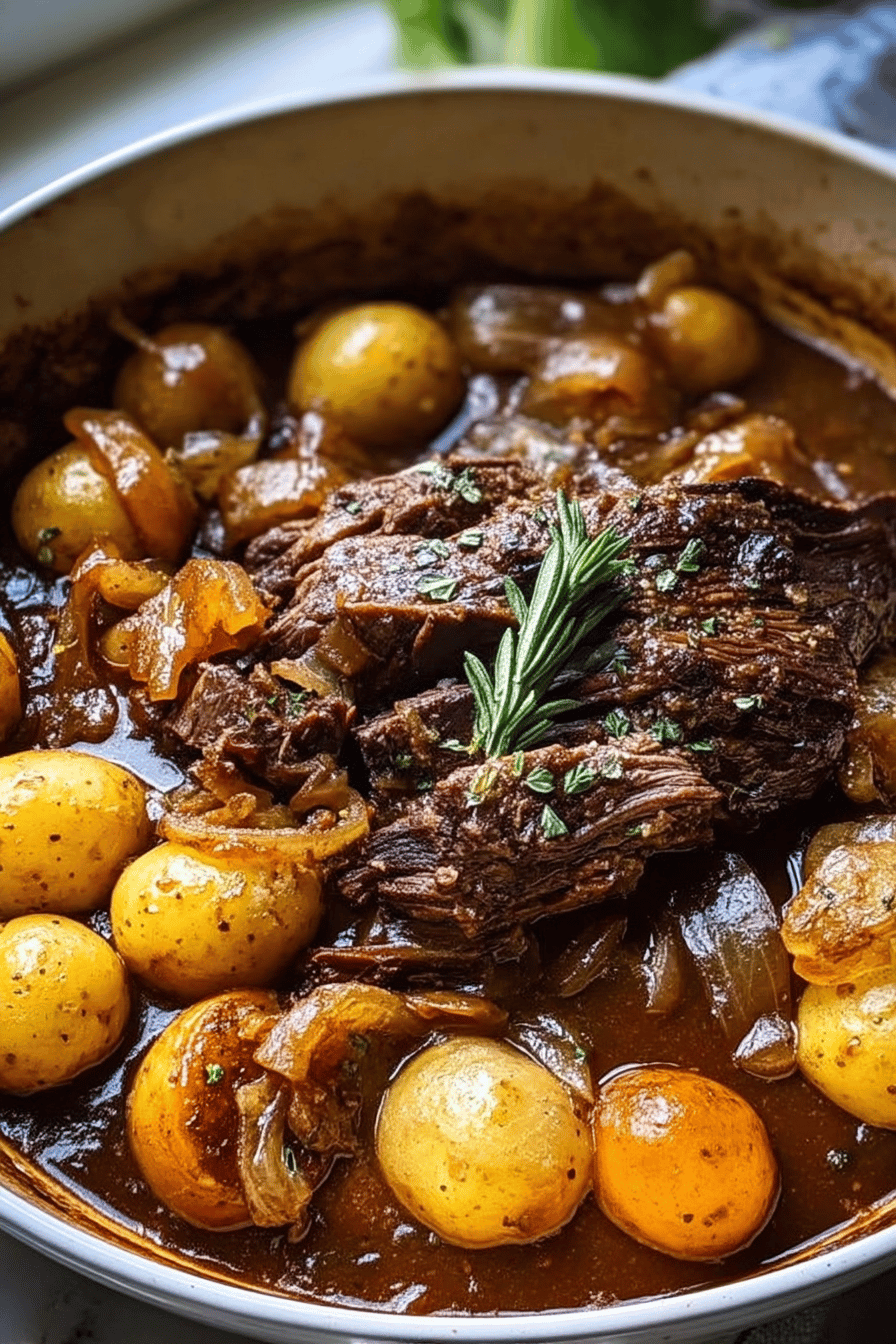Apple Cider Pot Roast with Potatoes