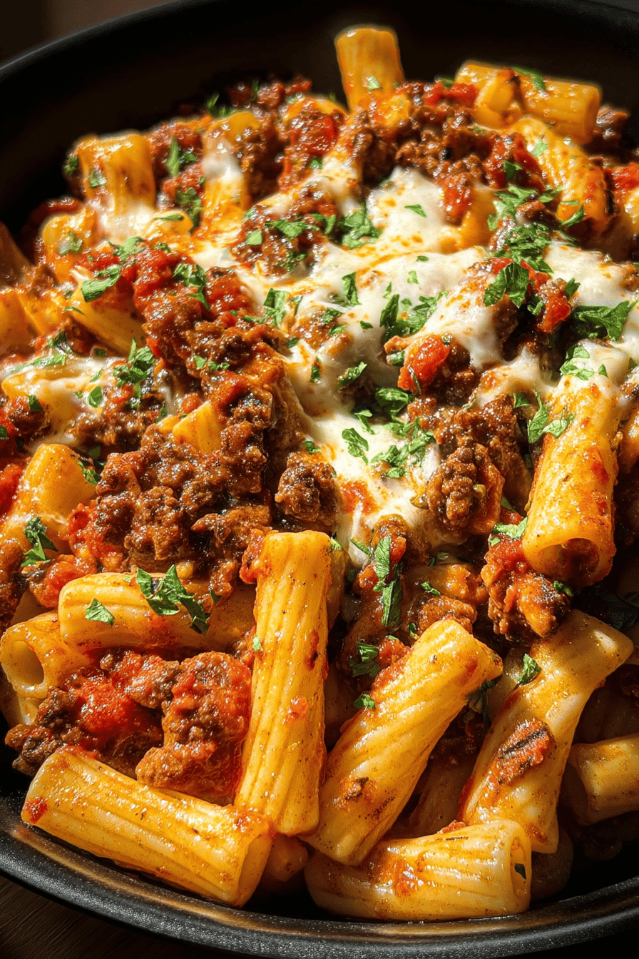 Beefy Bacon Beer Ziti Recipe