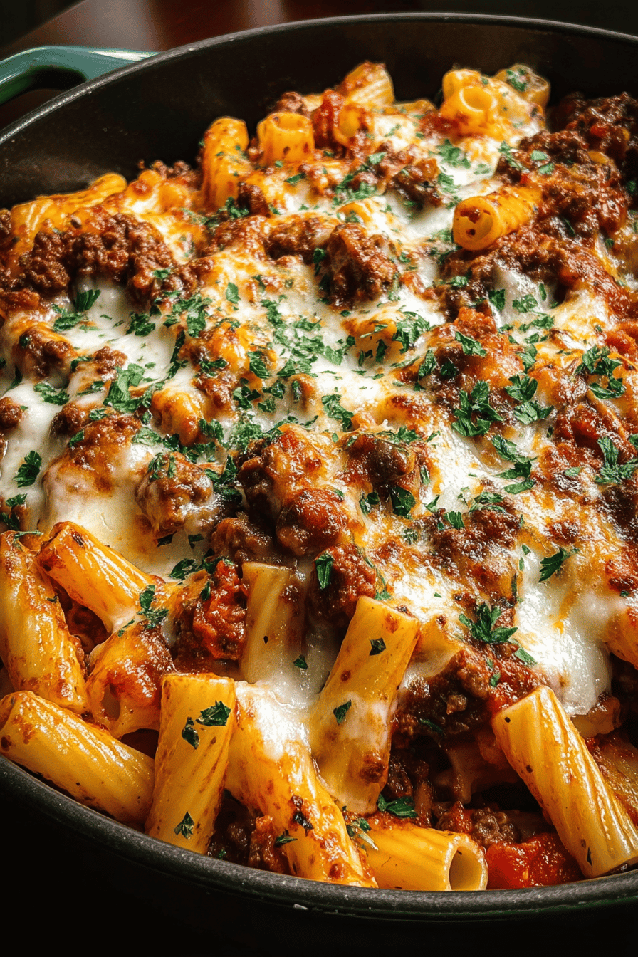 Beefy Bacon Beer Ziti Recipe