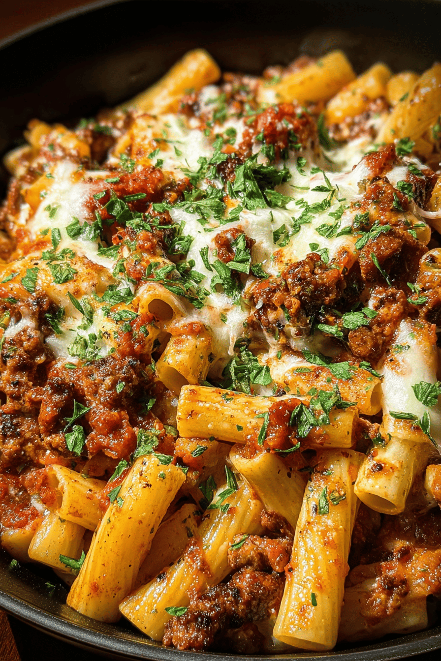 Beefy Bacon Beer Ziti Recipe