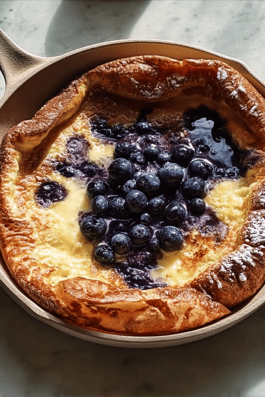 Blueberry Lemon Dutch Baby Pancake
