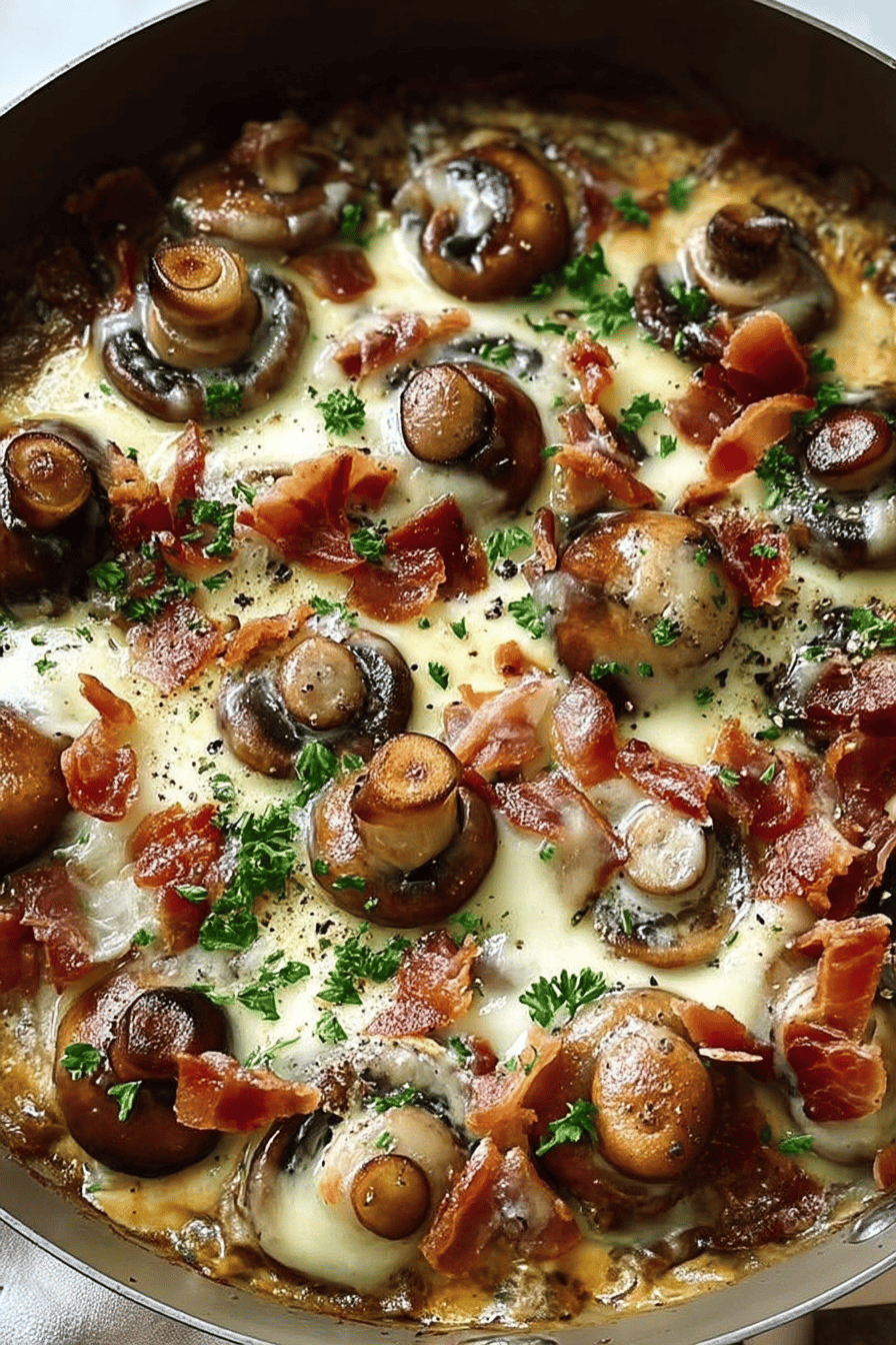 Cheesy Bacon Mushroom Skillet