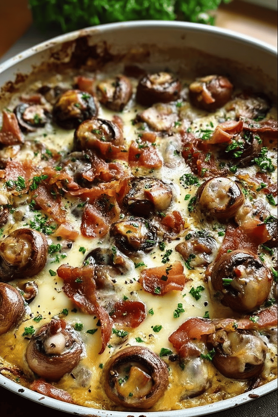 Cheesy Bacon Mushroom Skillet