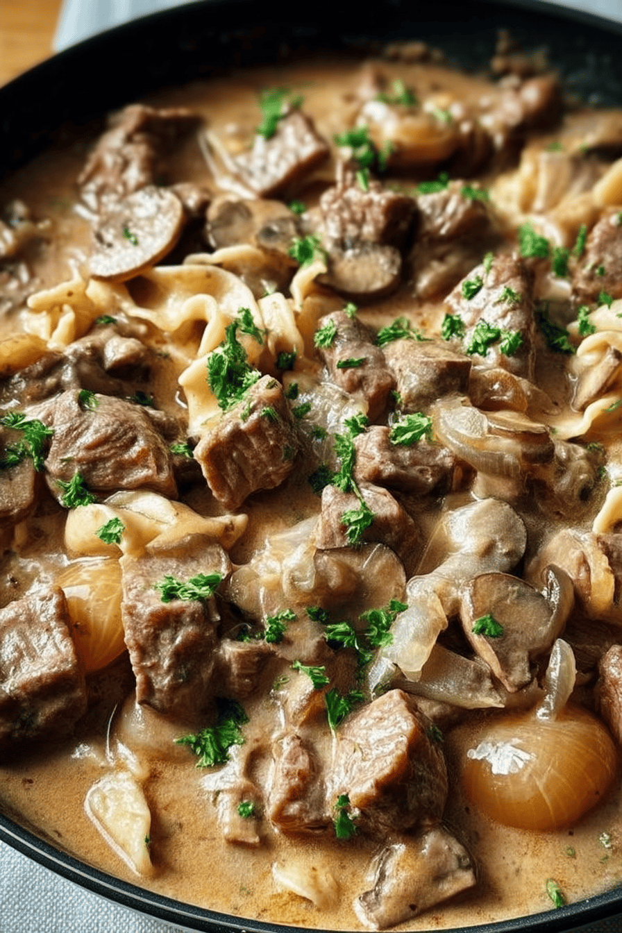Creamy Beef Stroganoff