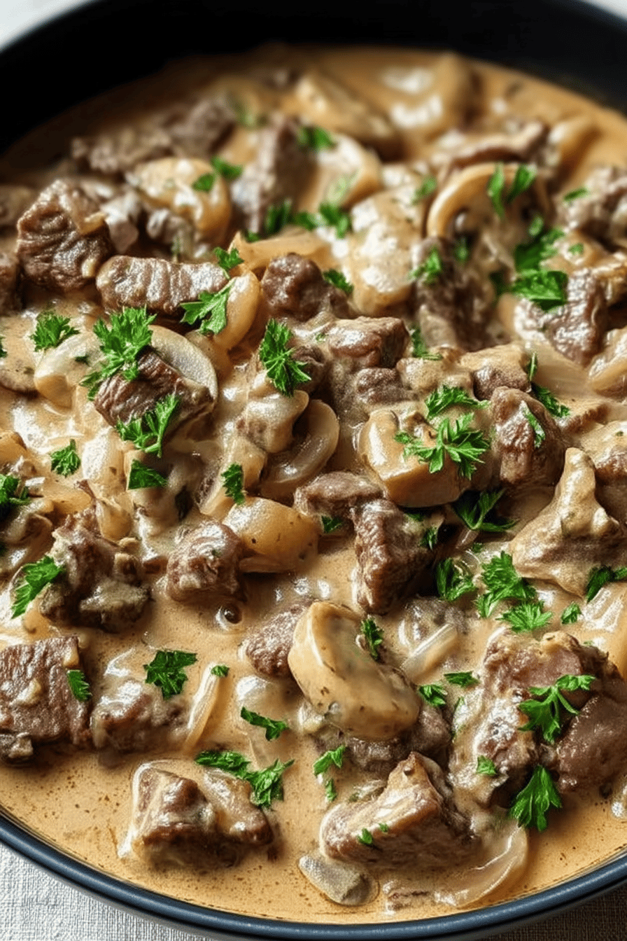 Creamy Beef Stroganoff
