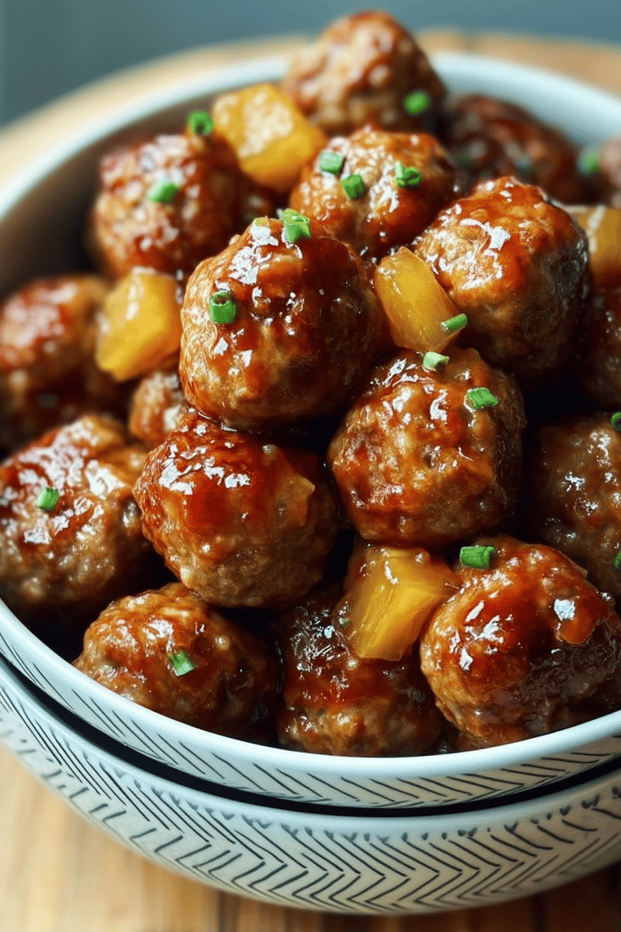 Crock Pot Hawaiian Meatballs