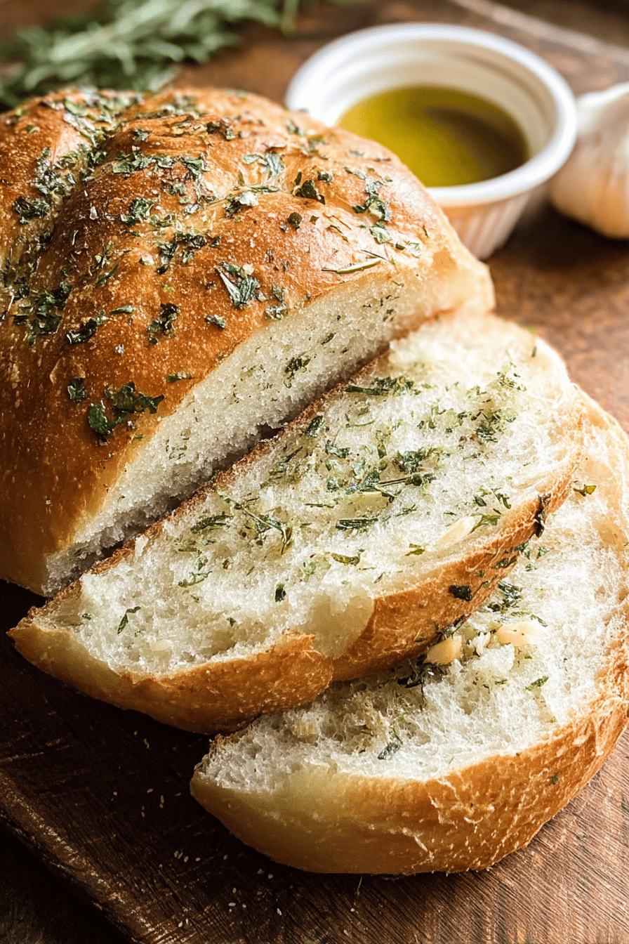 Crusty Garlic Herb Bread Recipe