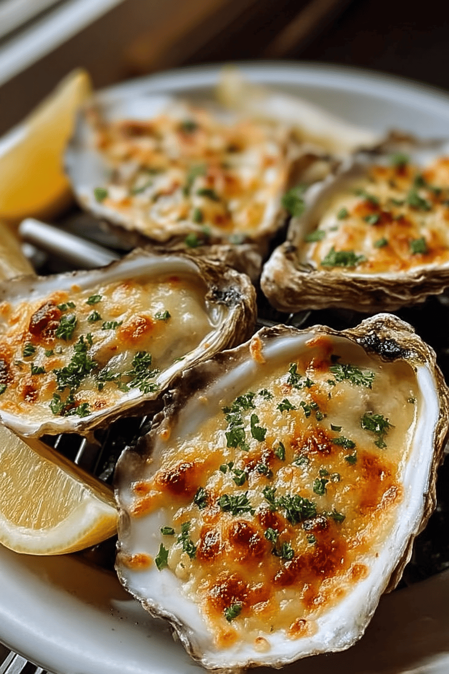 Grilled Parmesan Garlic Oysters