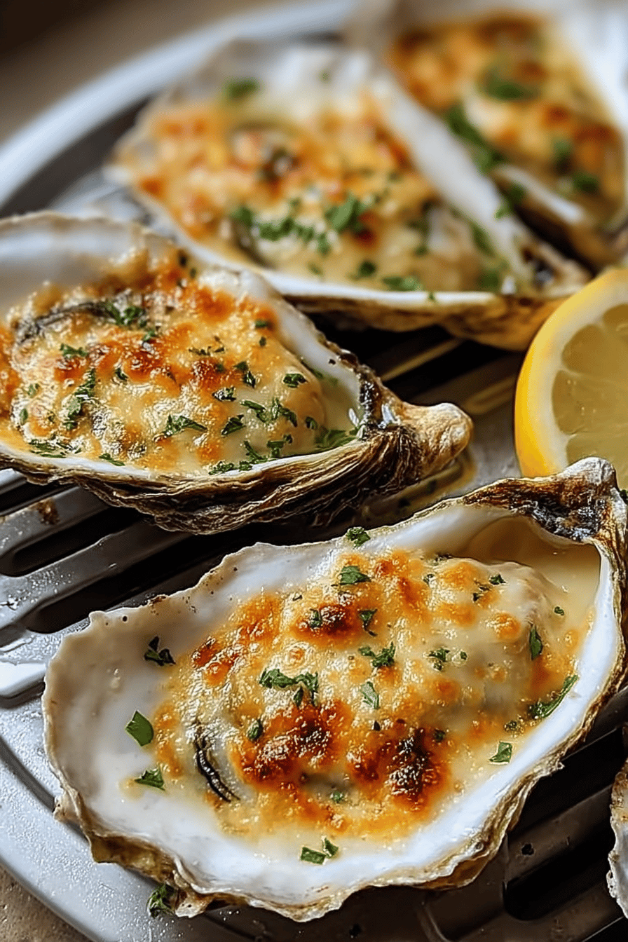 Grilled Parmesan Garlic Oysters