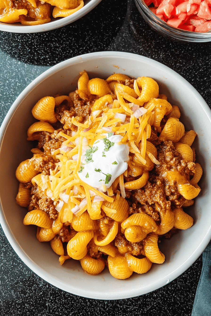 Instant Pot Cheesy Taco Pasta