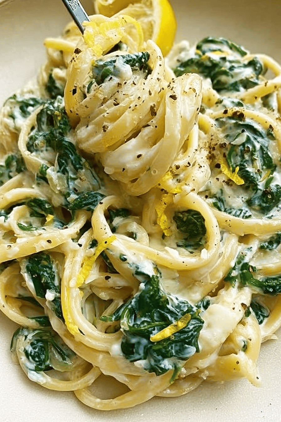 Lemon Ricotta Spinach Pasta