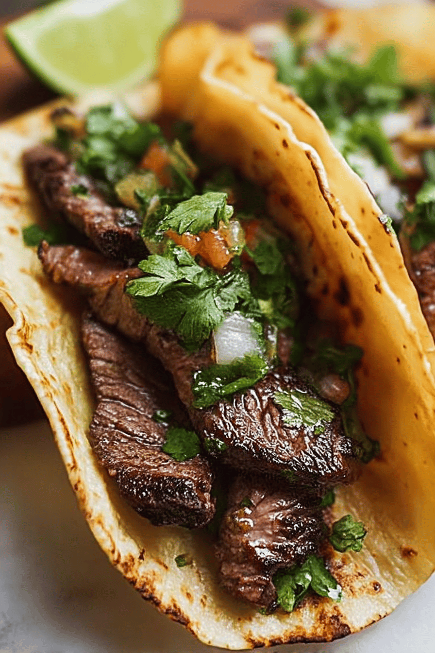 Lime Cilantro Steak Tacos