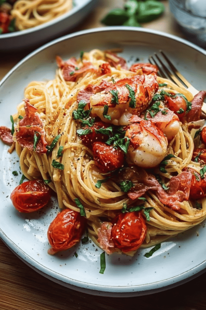 Lobster and Prosciutto Pasta with Tomato Basil Sauce 2.png