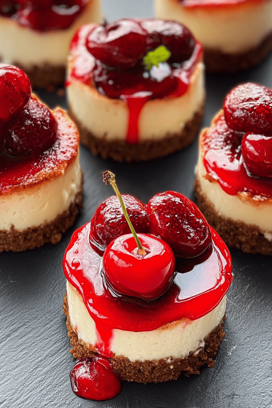 Mini Cherry Cheesecakes