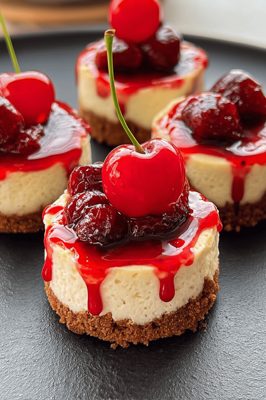 Mini Cherry Cheesecakes