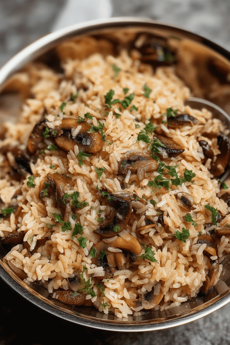 Masroom Rice Mushroom Rice Recipe A Quick Flavorful Dish