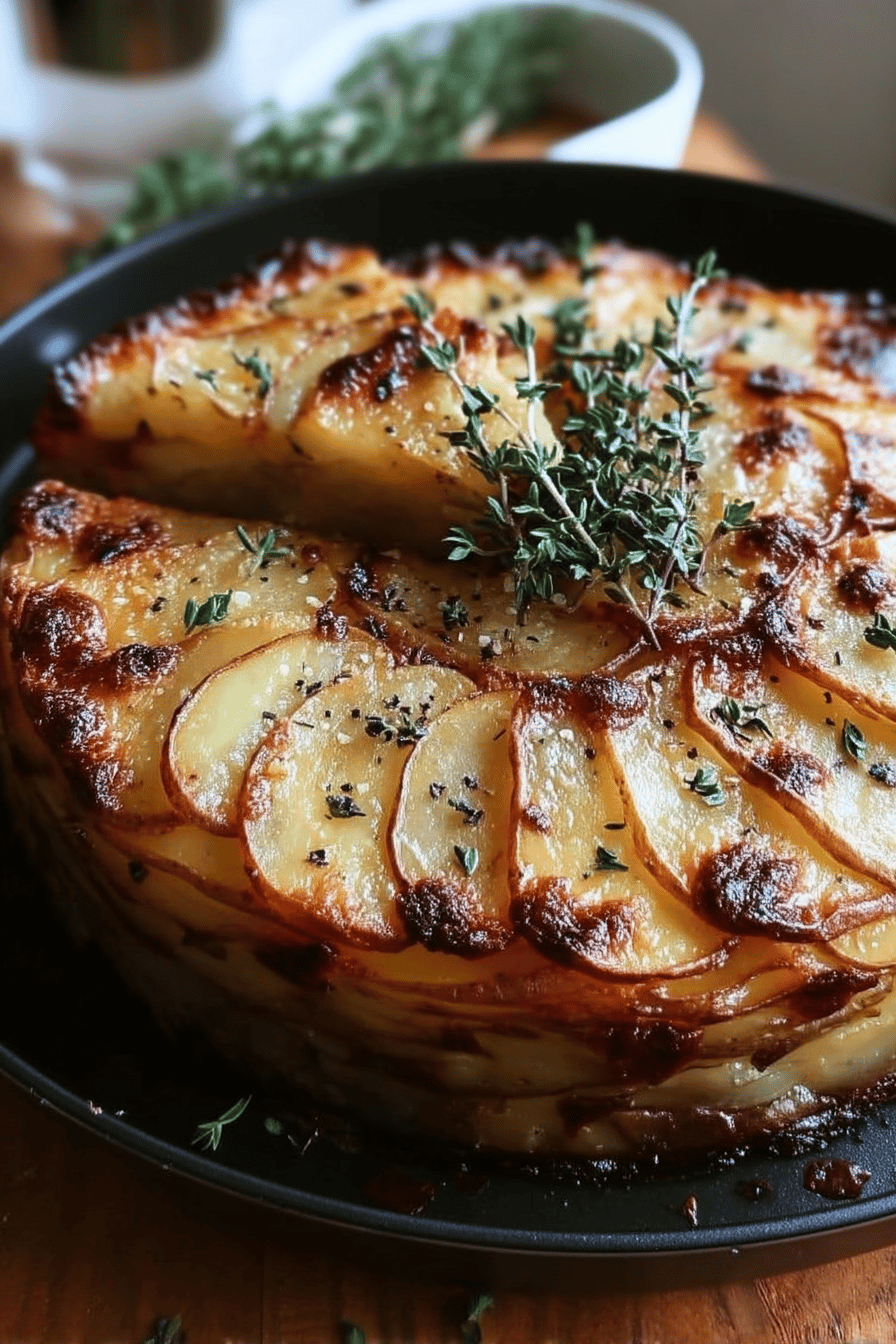 Potato and Balsamic Torte with Fresh Thyme