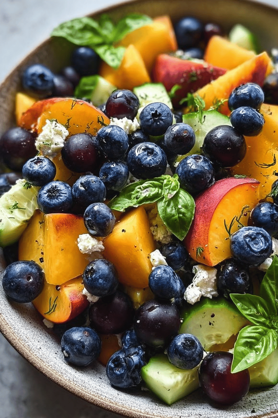 Summer Medley with Blueberries and Peaches