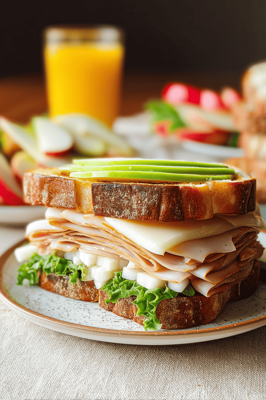 Turkey Havarti Apple Sandwich
