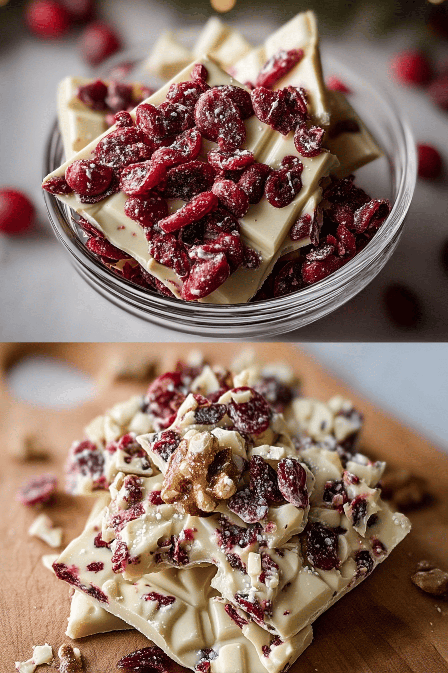 White Chocolate Cranberry Bark
