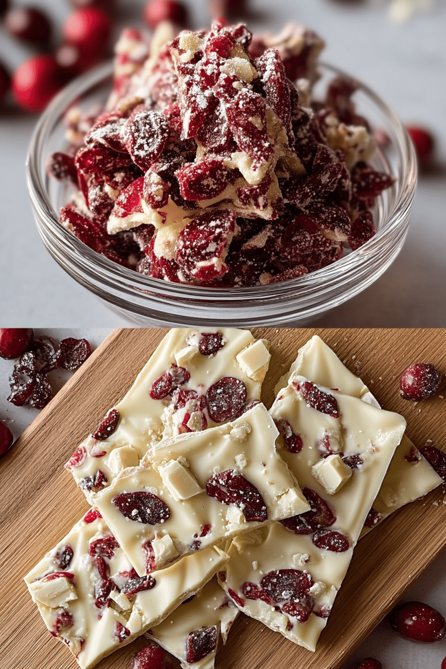 White Chocolate Cranberry Bark