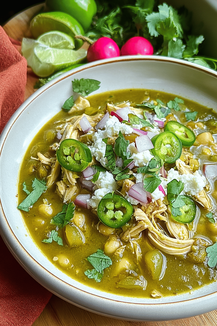 crockpot mexican chicken pozole verde