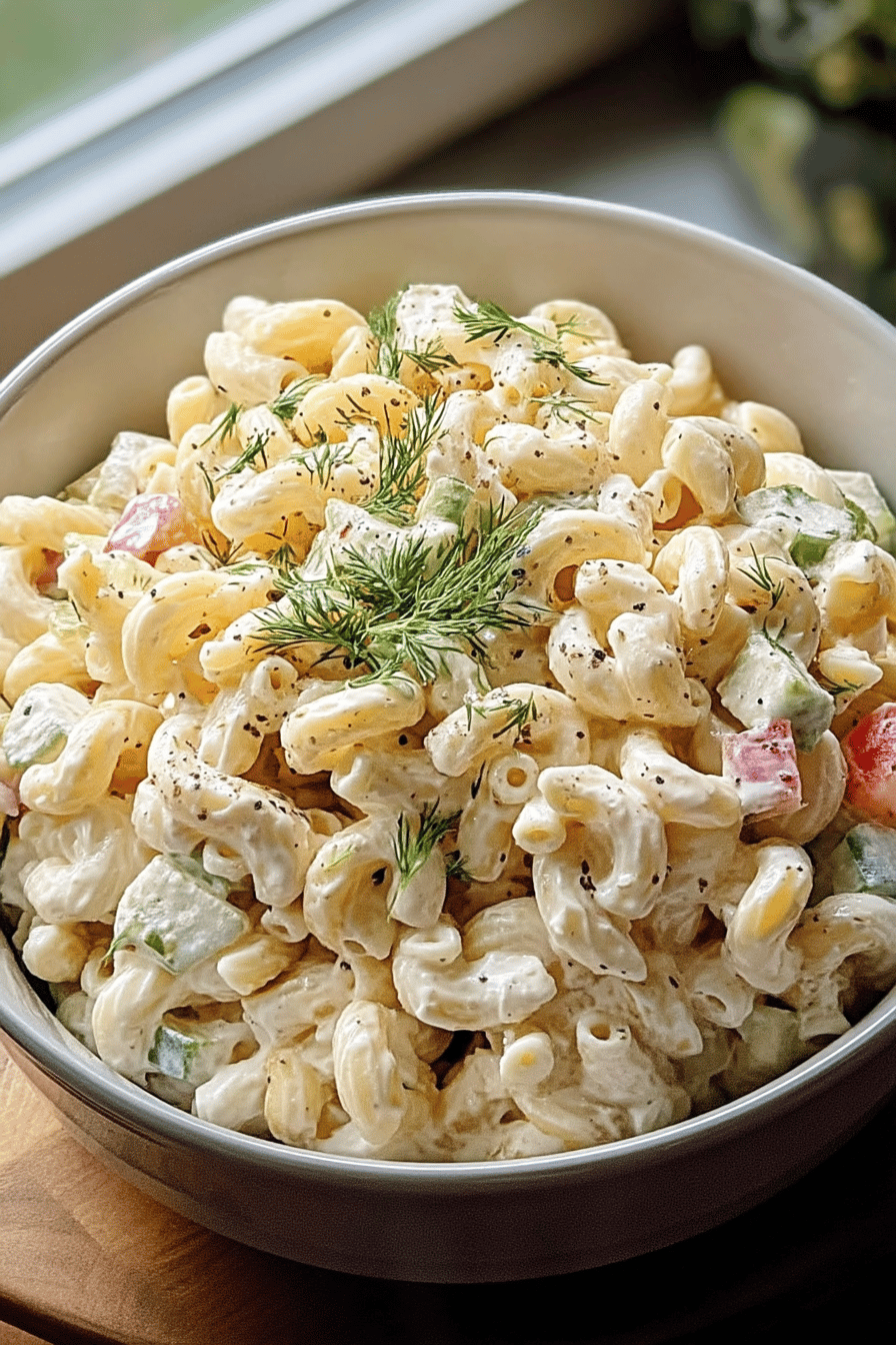 dill pickle macaroni salad