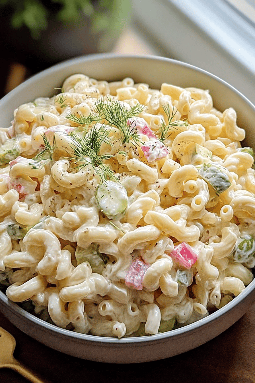 dill pickle macaroni salad