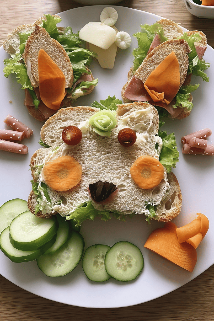easter bunny sandwiches