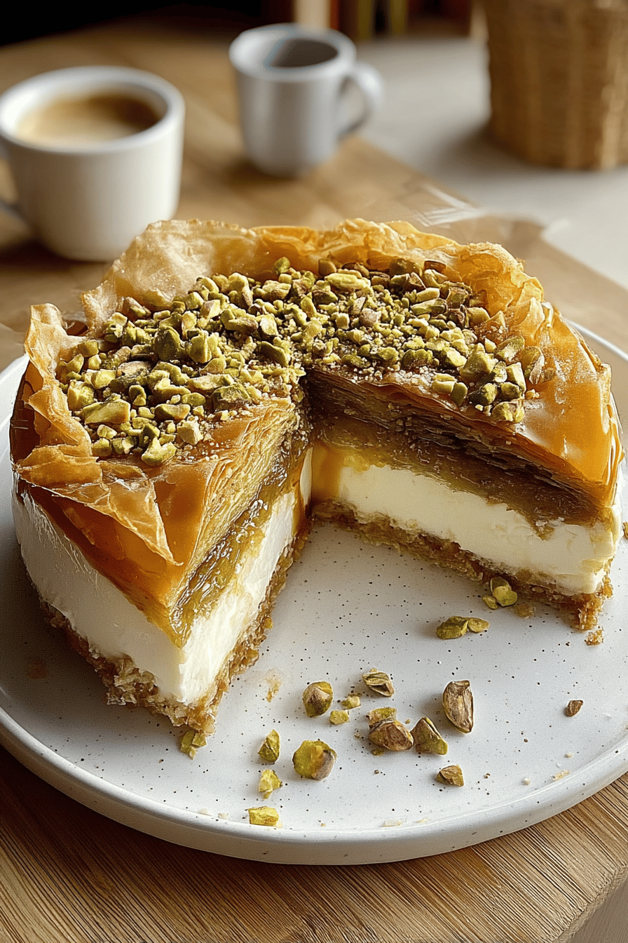 honey baklava cheesecake