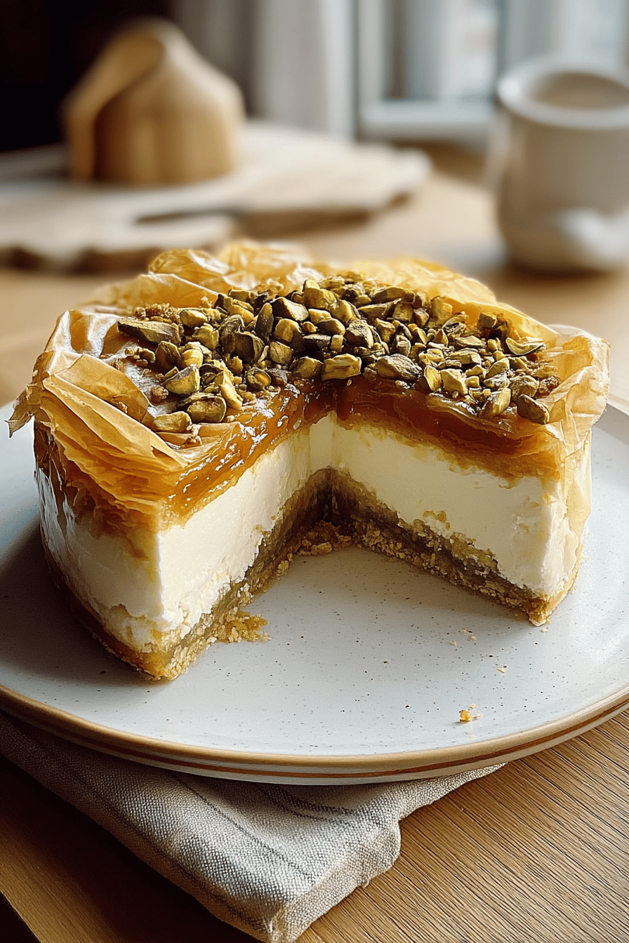 honey baklava cheesecake