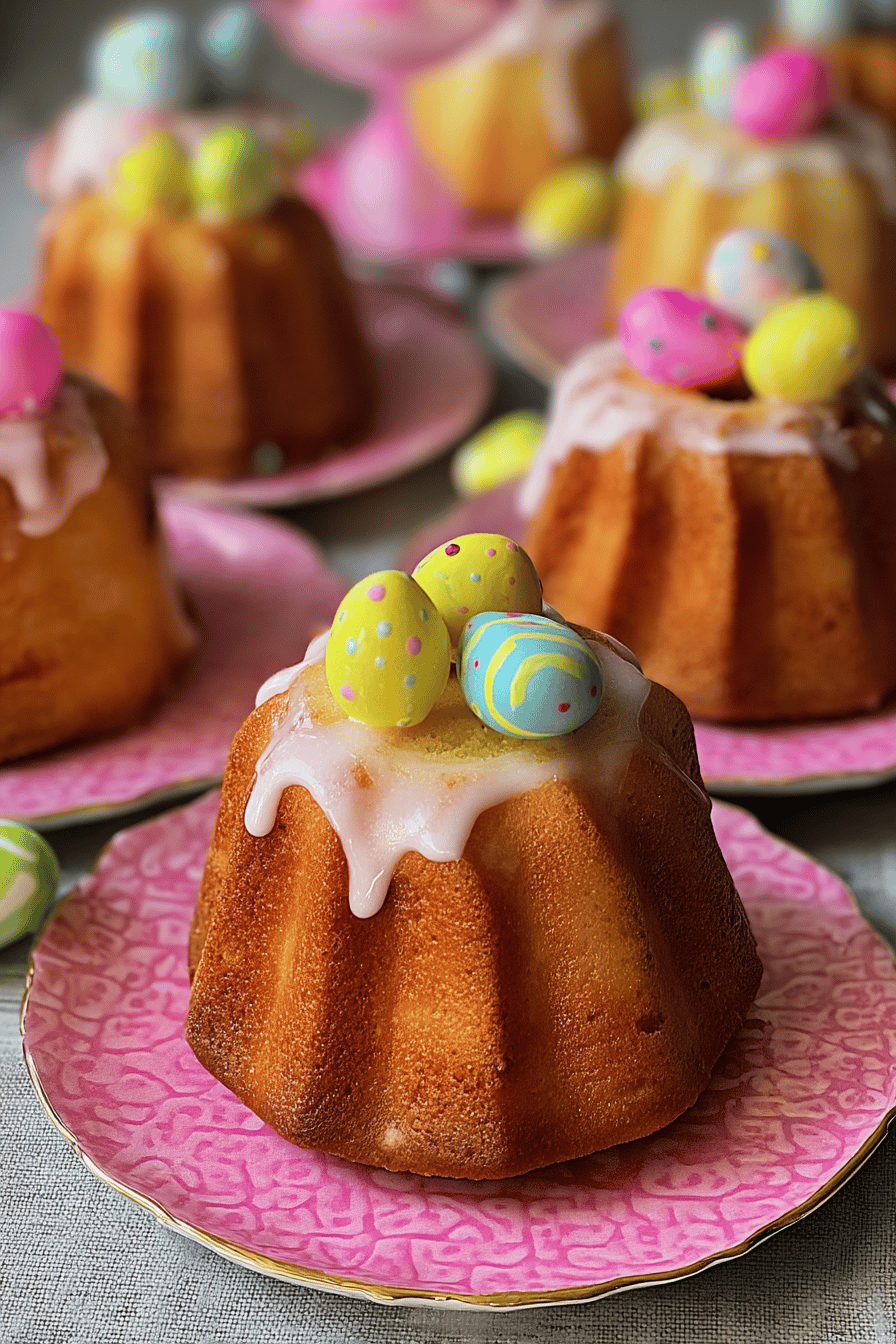 mini easter bundt cakes