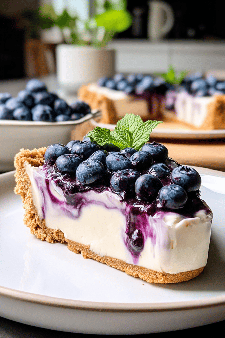 no bake blueberry cheesecake