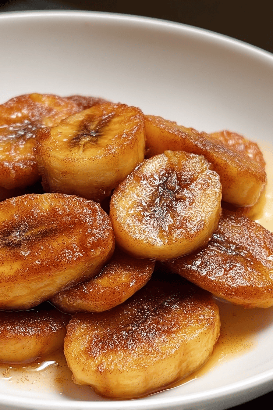 pan fried cinnamon bananas
