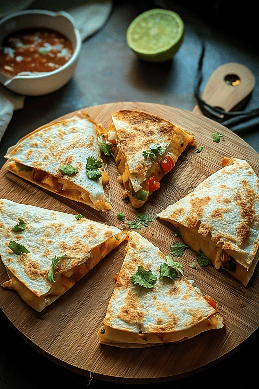 poolside quesadilla wedges