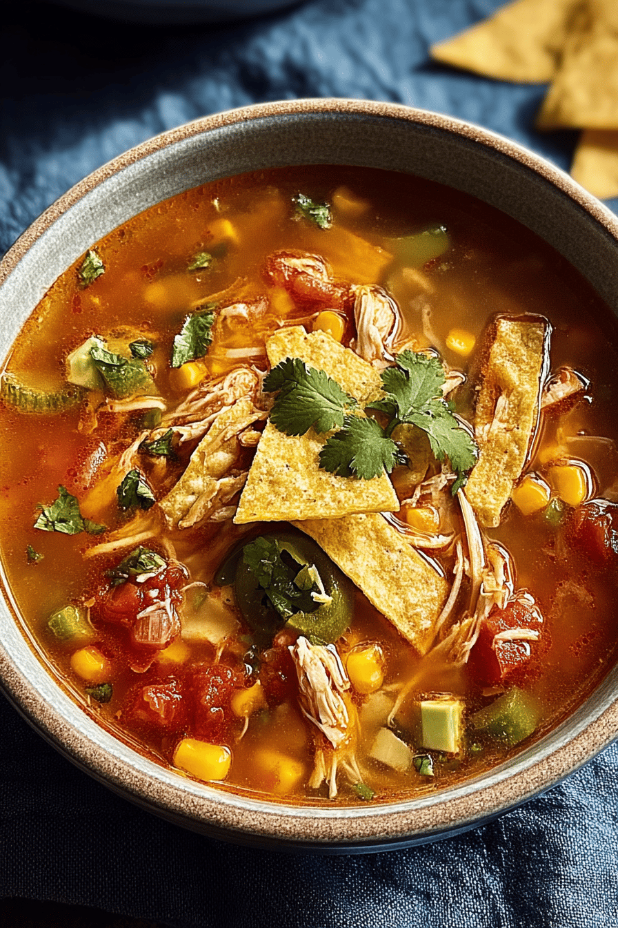 slow cooker chicken tortilla soup