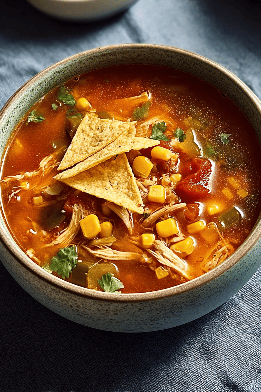 slow cooker chicken tortilla soup