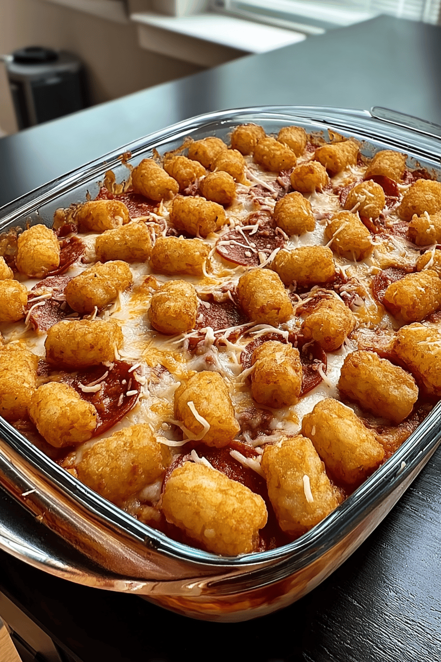 tater tot pizza casserole