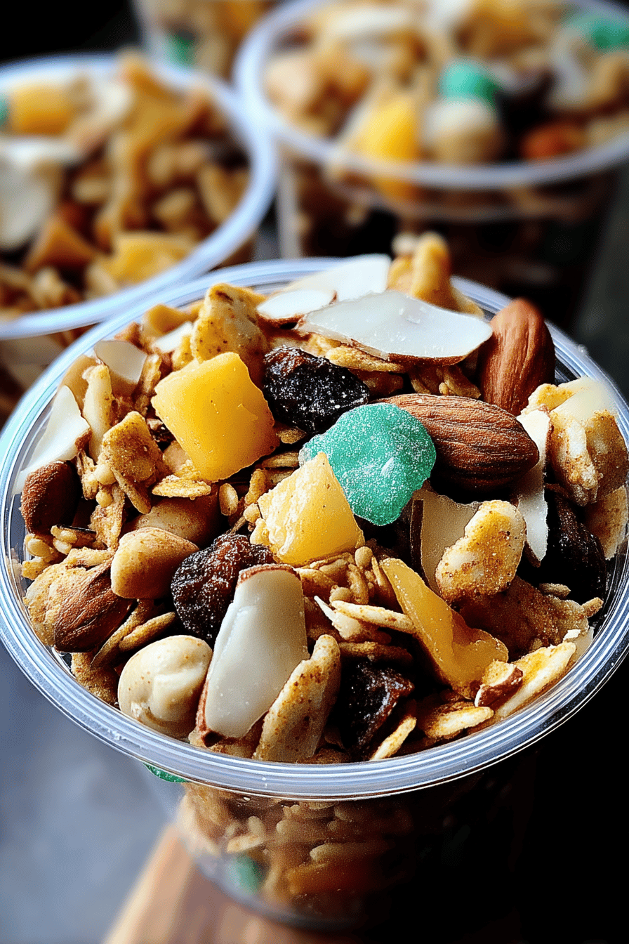 tropical trail mix snack cups