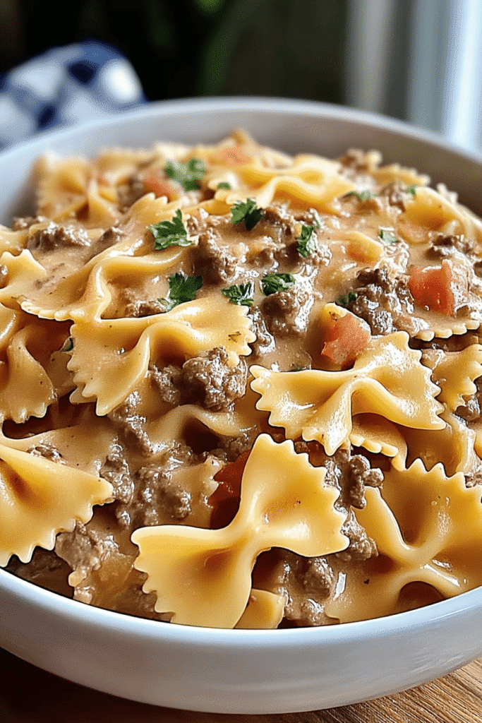 velveeta beef bowtie pasta casserole 2.png