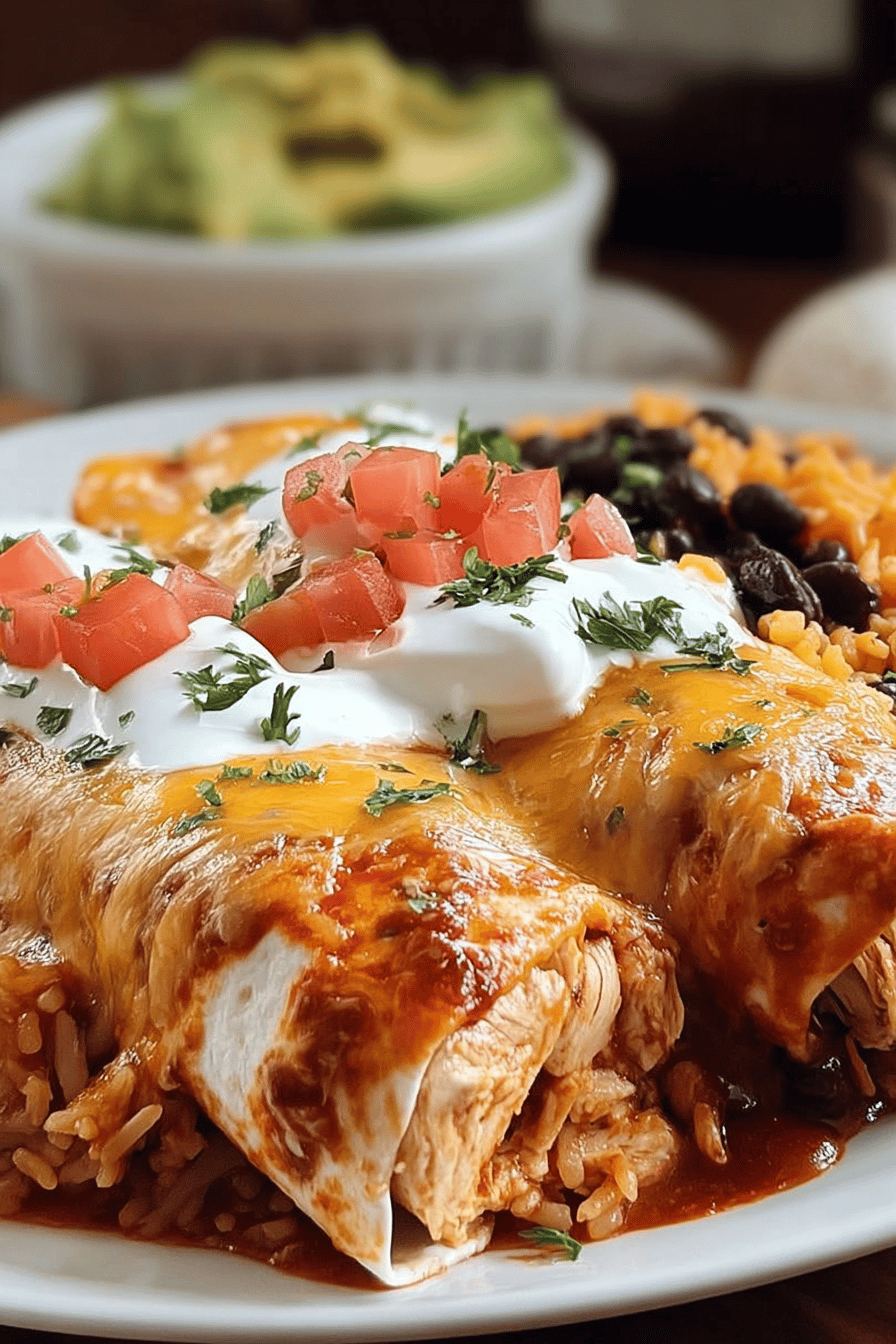 Baked Chicken Burritos