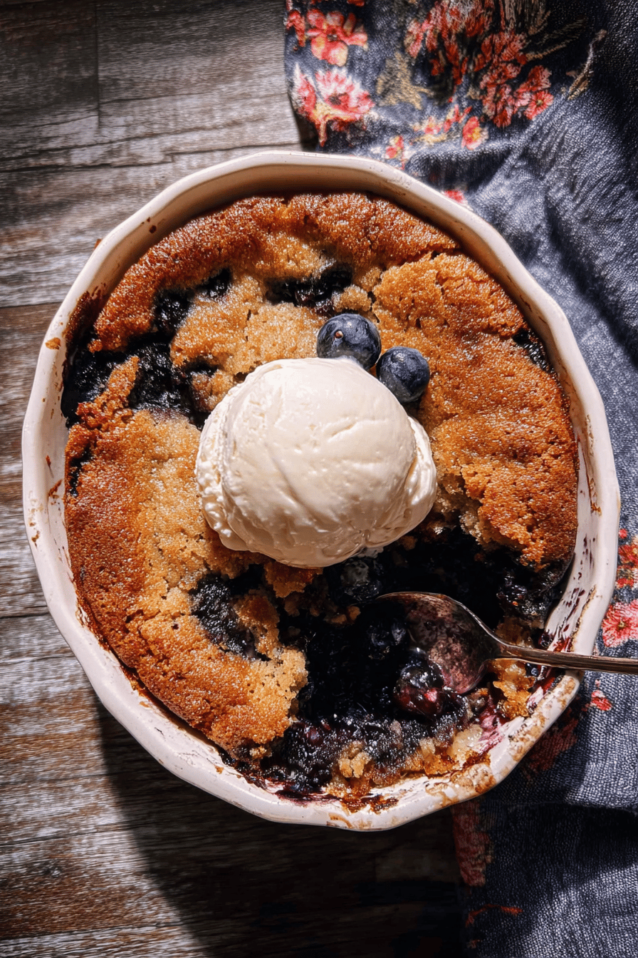 Blueberry Cookie Cobbler