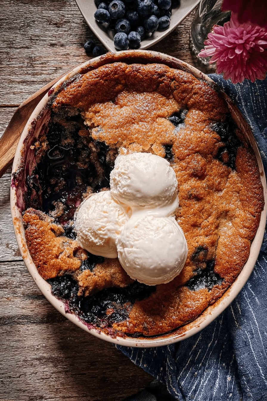 Blueberry Cookie Cobbler