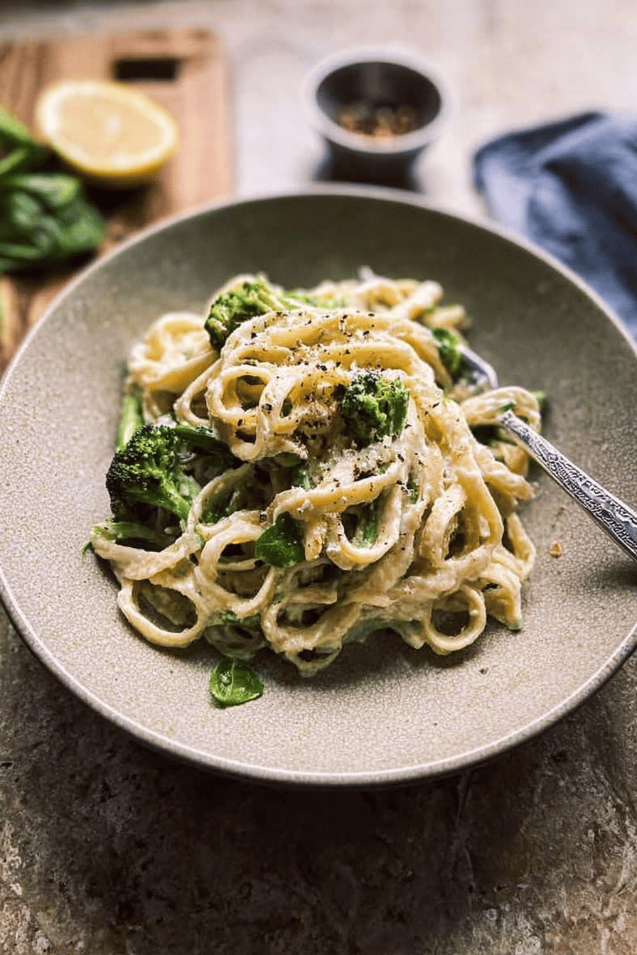 Broccoli Fettuccine Alfredo